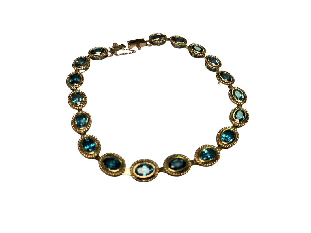 14KYG Blue Zircon Bracelet