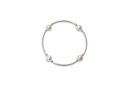 8 mm White Pearl Blessing Bracelet