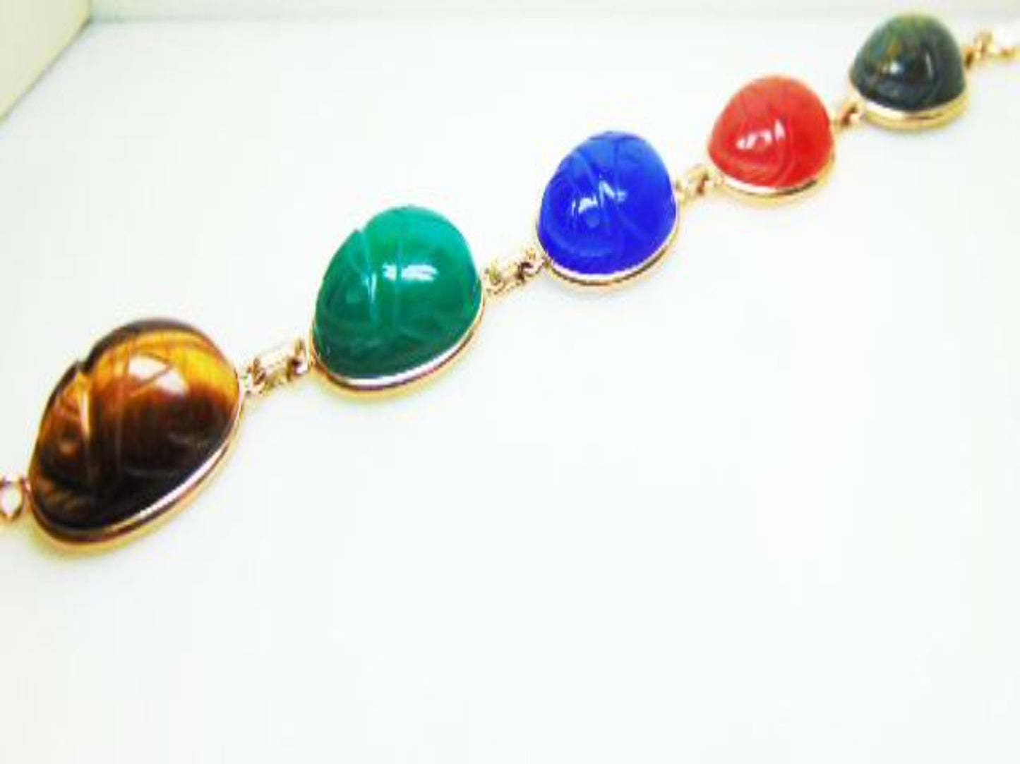 14K Yellow Gold Scarab Bracelet