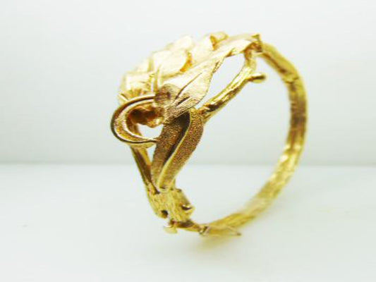 $2800.00 18K Yellow Gold Hard Bangle Bracelet